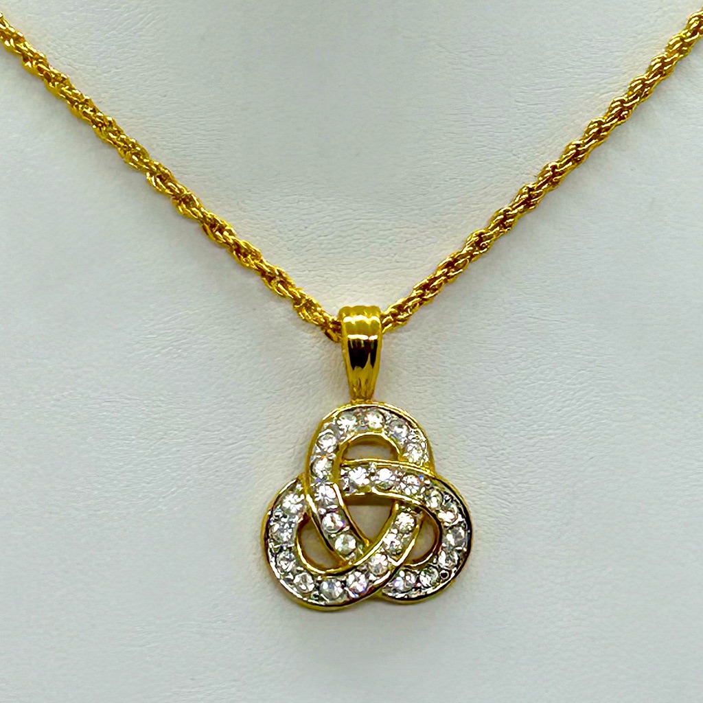 Swarovski Crystals 18k Gold Plated Designer Pendant Necklace